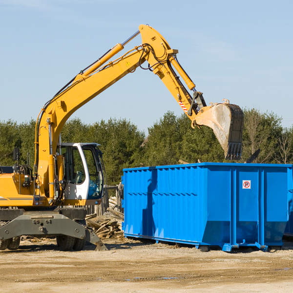 are there any restrictions on where a residential dumpster can be placed in Carroll NE